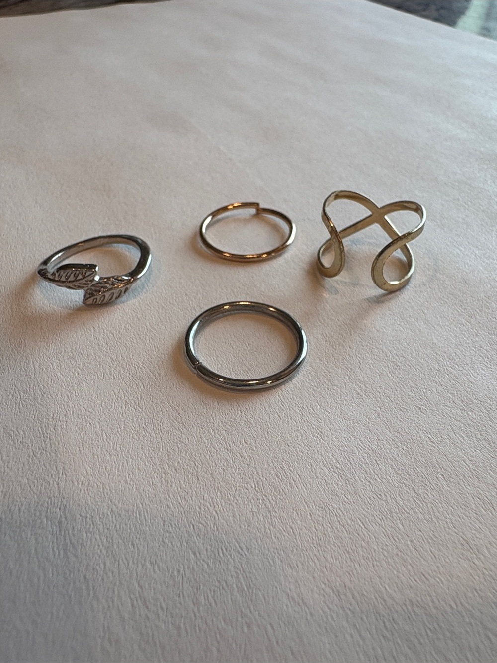 Mixed Set Gold and Silver Tone Ring Set